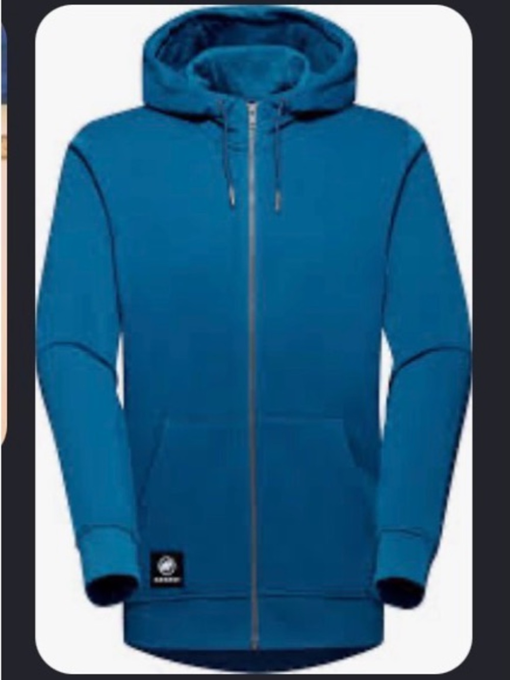 Mammut ML Hooded Sweatshirt Jacket Midlayer Zip Up Hoodie, size L